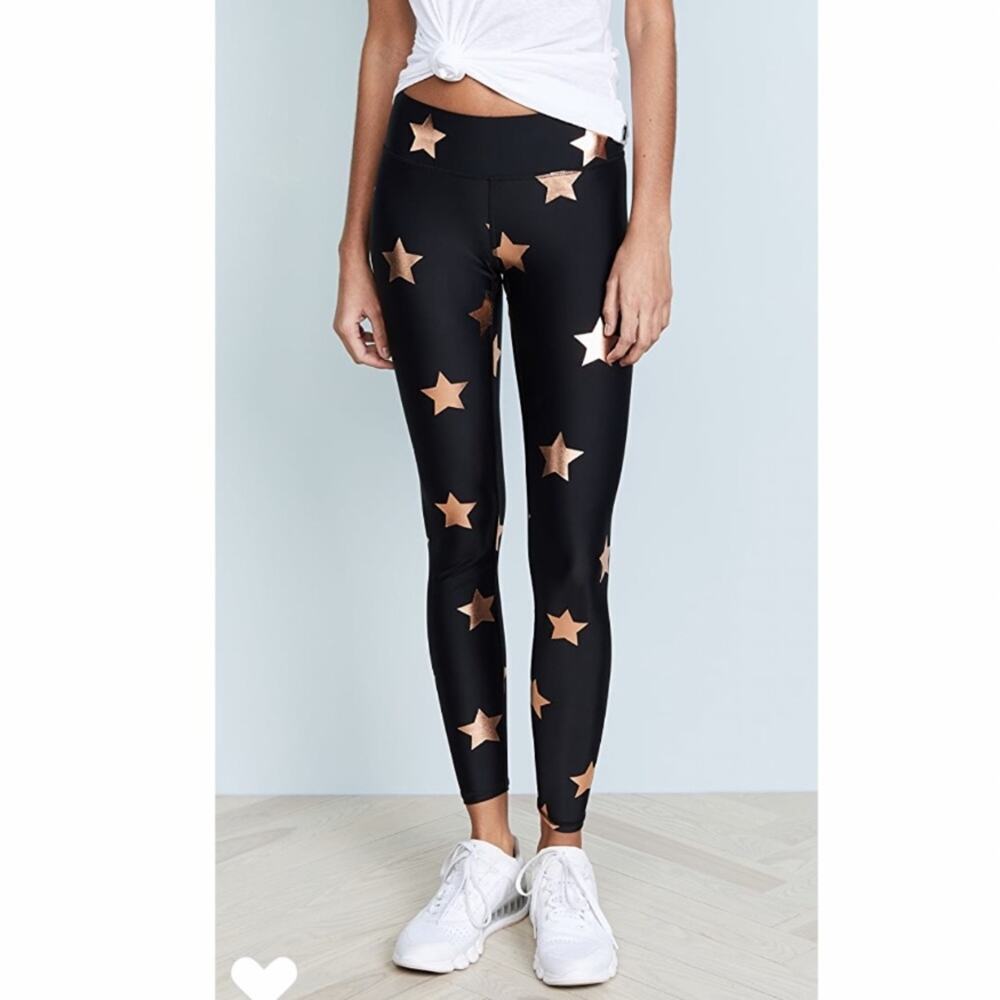 Terez Big Star Foil Print Leggings.